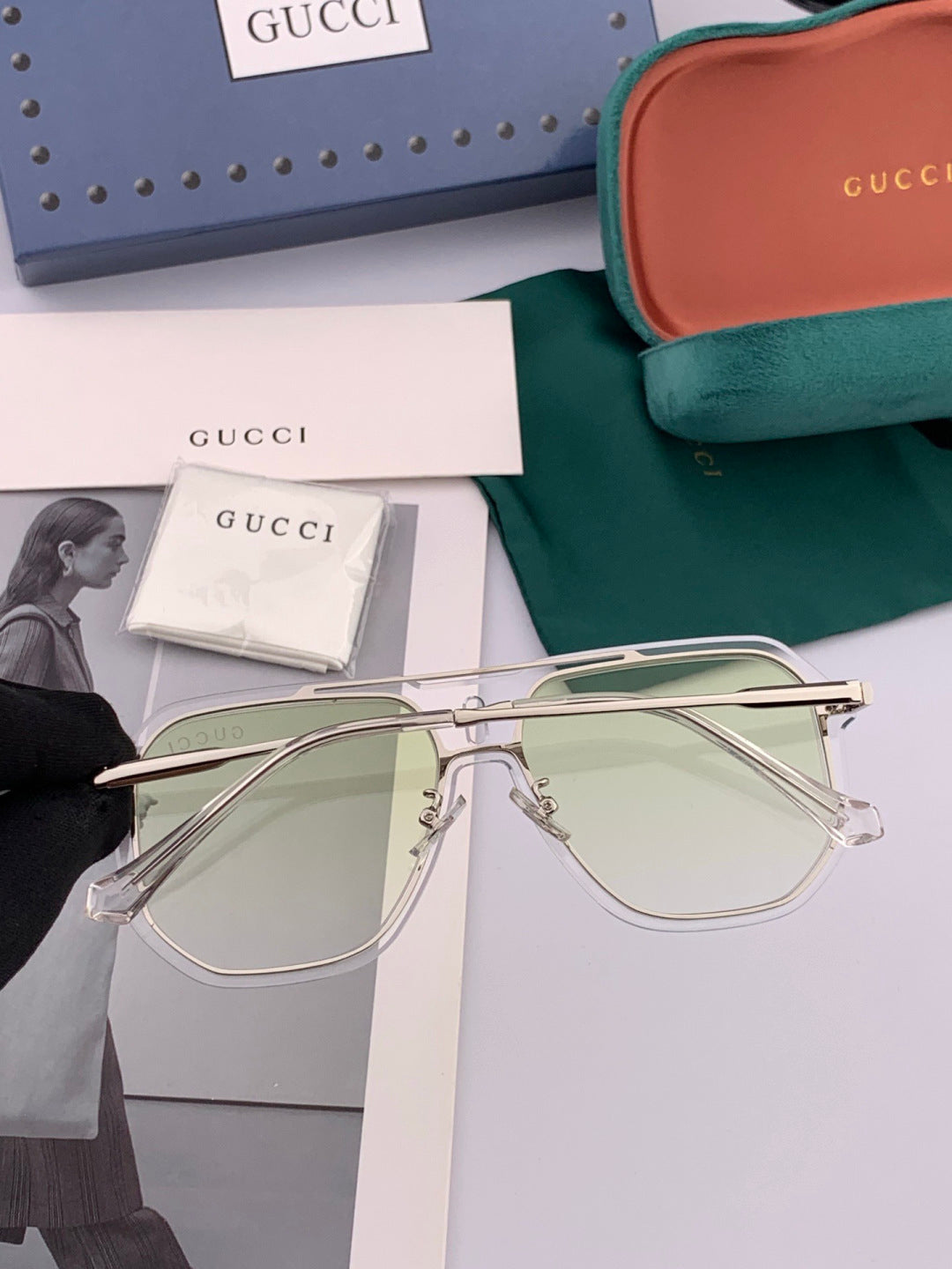 Gucci G4642 Polarized Fashion Gold Lens Sunglasses for Men & Women - 493307 - detail image 6