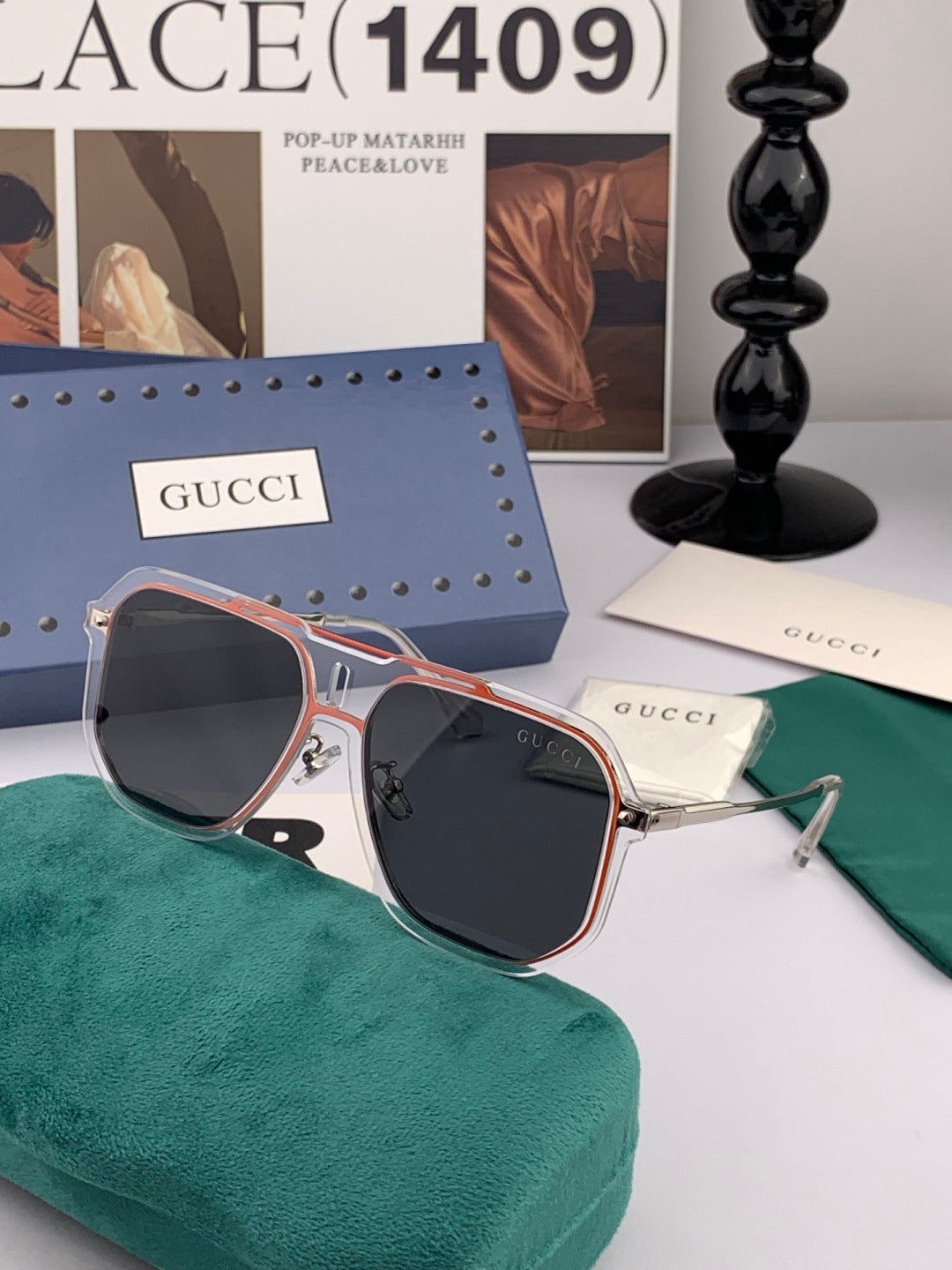 Gucci G4642 Polarized Fashion Gold Lens Sunglasses for Men & Women - 493307 - detail image 3