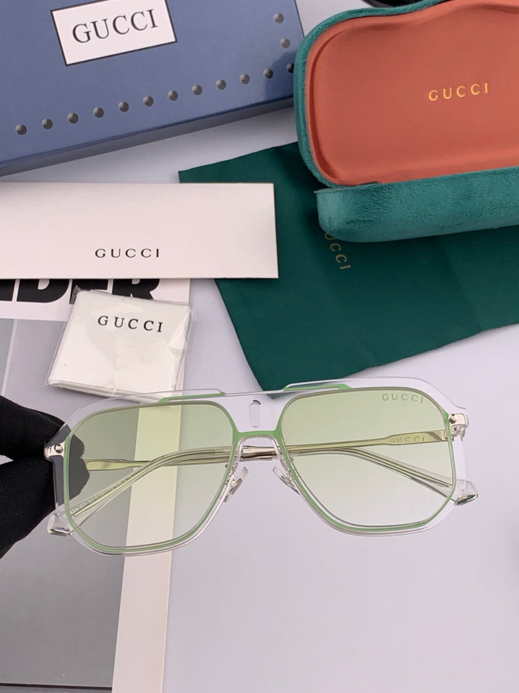 Gucci G4642 Polarized Fashion Gold Lens Sunglasses for Men & Women - detail image 3