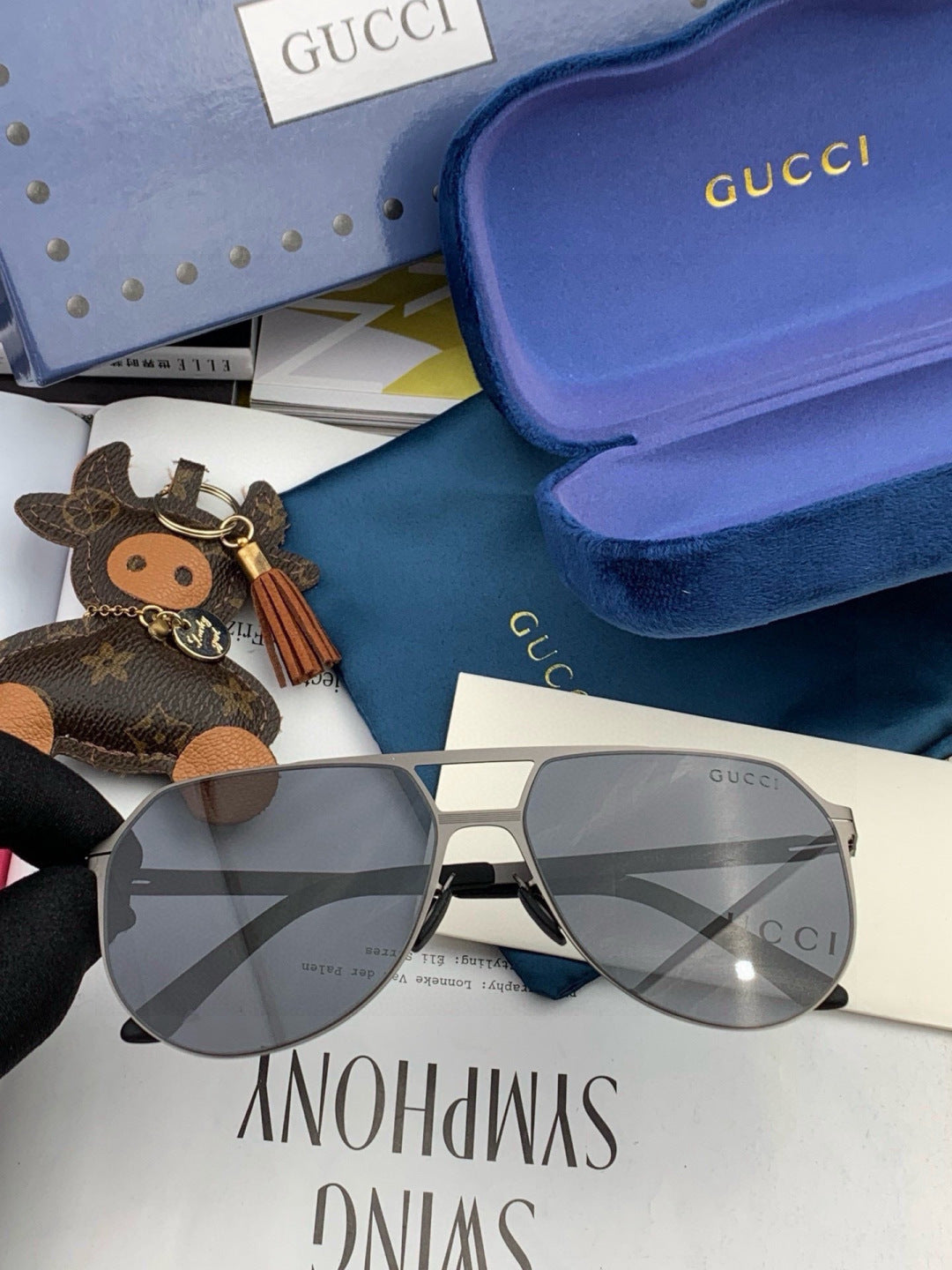 Gucci G2731 Polarized Fashion Gold Lens Sunglasses for Men & Women
