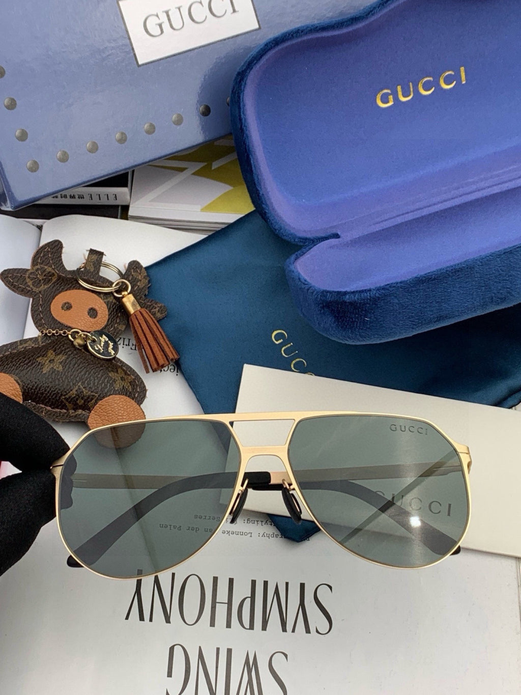 Gucci G2731 Polarized Fashion Gold Lens Sunglasses for Men & Women - detail image 2