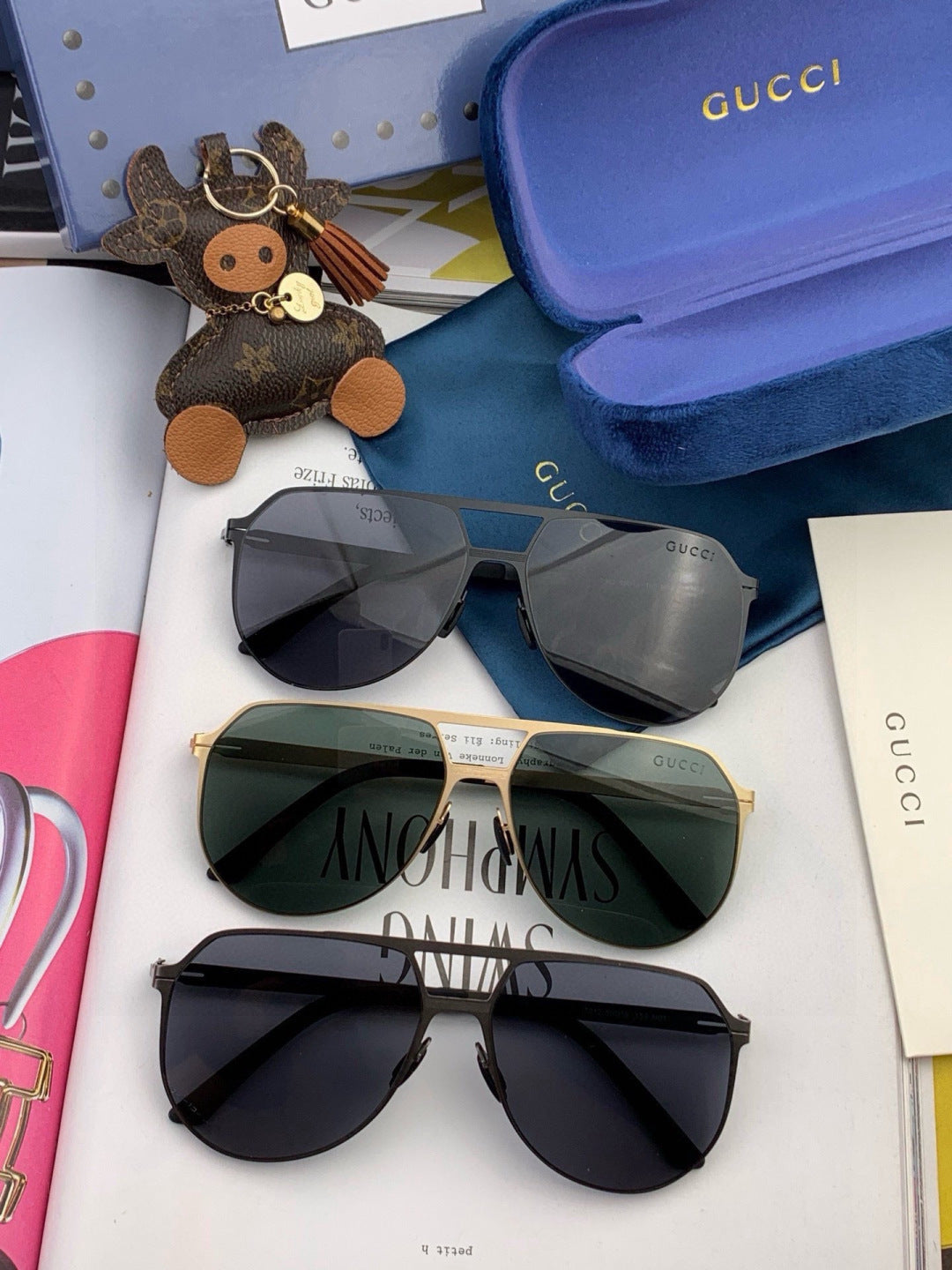 Gucci G2731 Polarized Fashion Gold Lens Sunglasses for Men & Women - detail image 7