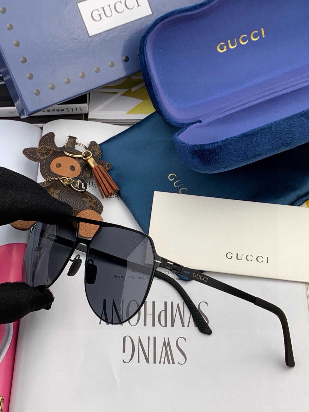 Gucci G2731 Polarized Fashion Gold Lens Sunglasses for Men & Women - detail image 6