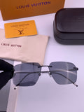 Louis Vuitton L2253 Polarized Aviator Blue Lens Sunglasses for Men
