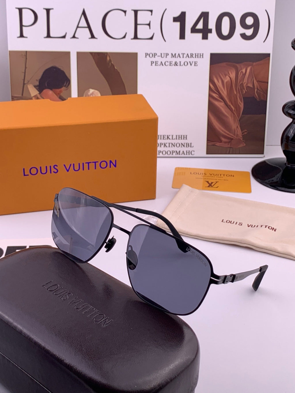 Louis Vuitton L5760 Fashion Gray Lens Sunglasses for Men & Women - detail image 6