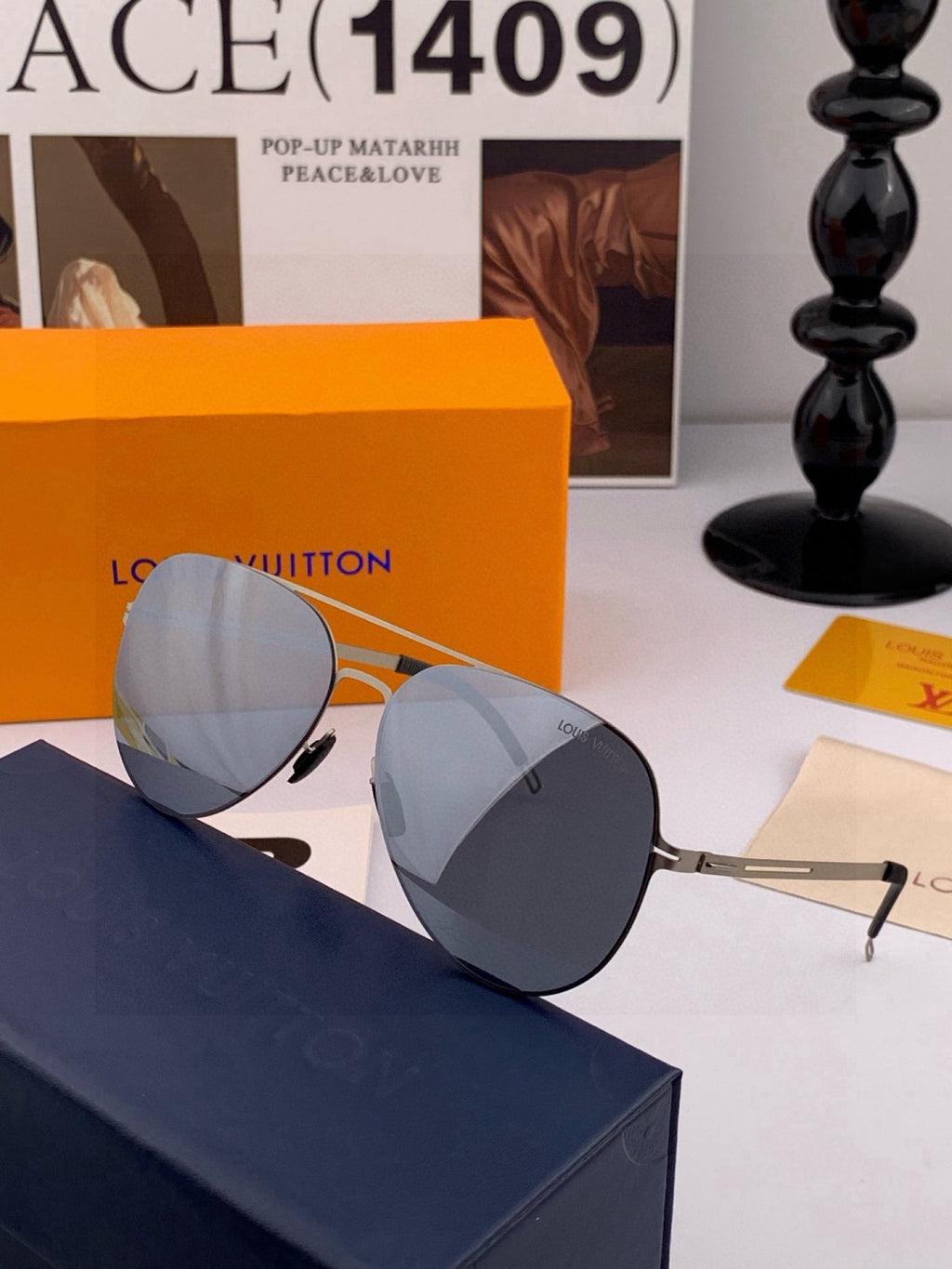 Louis Vuitton L1862 Fashion Red Lens Sunglasses for Men & Women - detail image 5