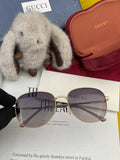 Gucci G5822 Polarized Oversized Gold Lens Sunglasses for Men & Women - 486303