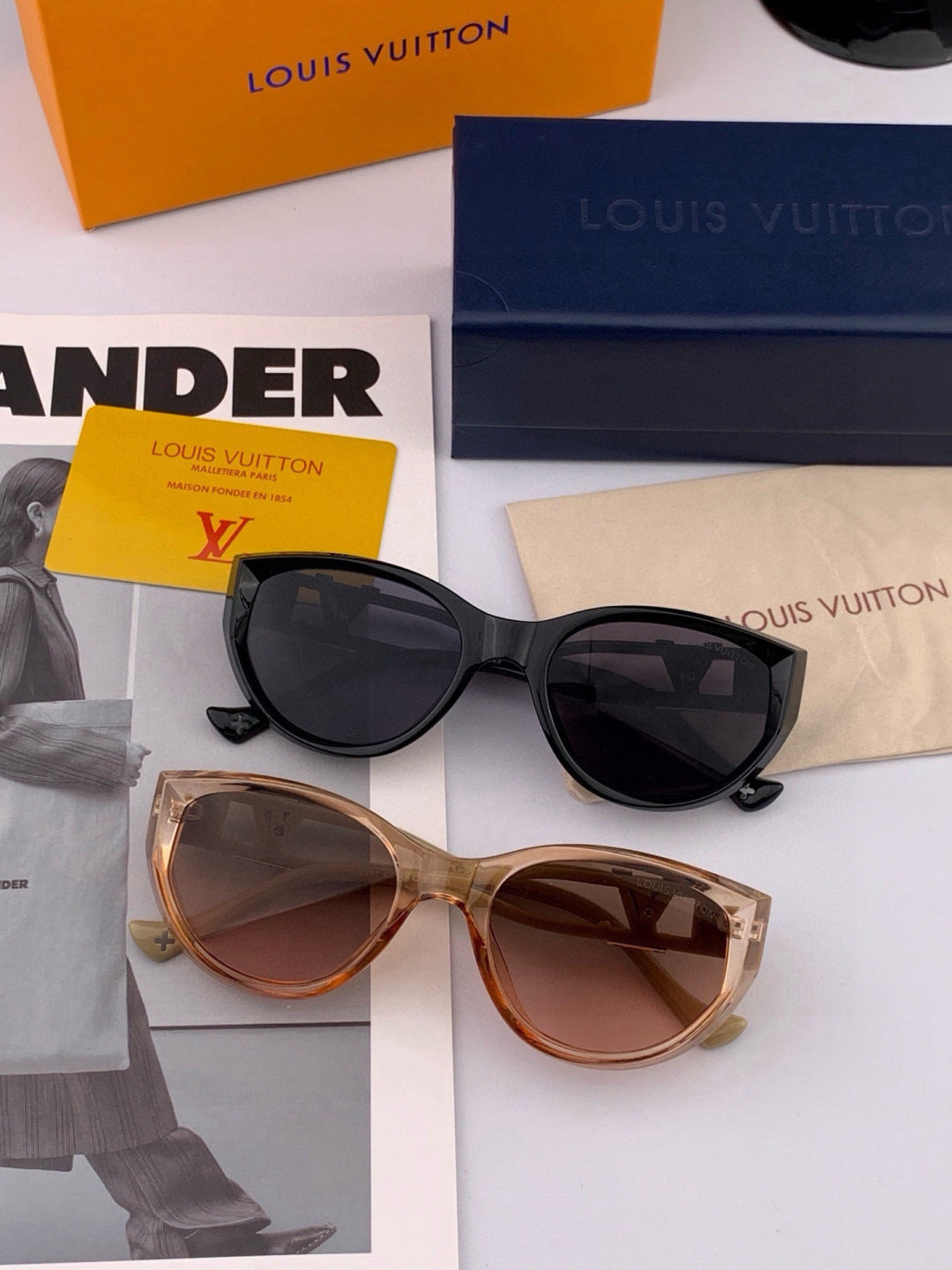 Louis Vuitton L1231 Square Black Lens Sunglasses for Men & Women - detail image 7
