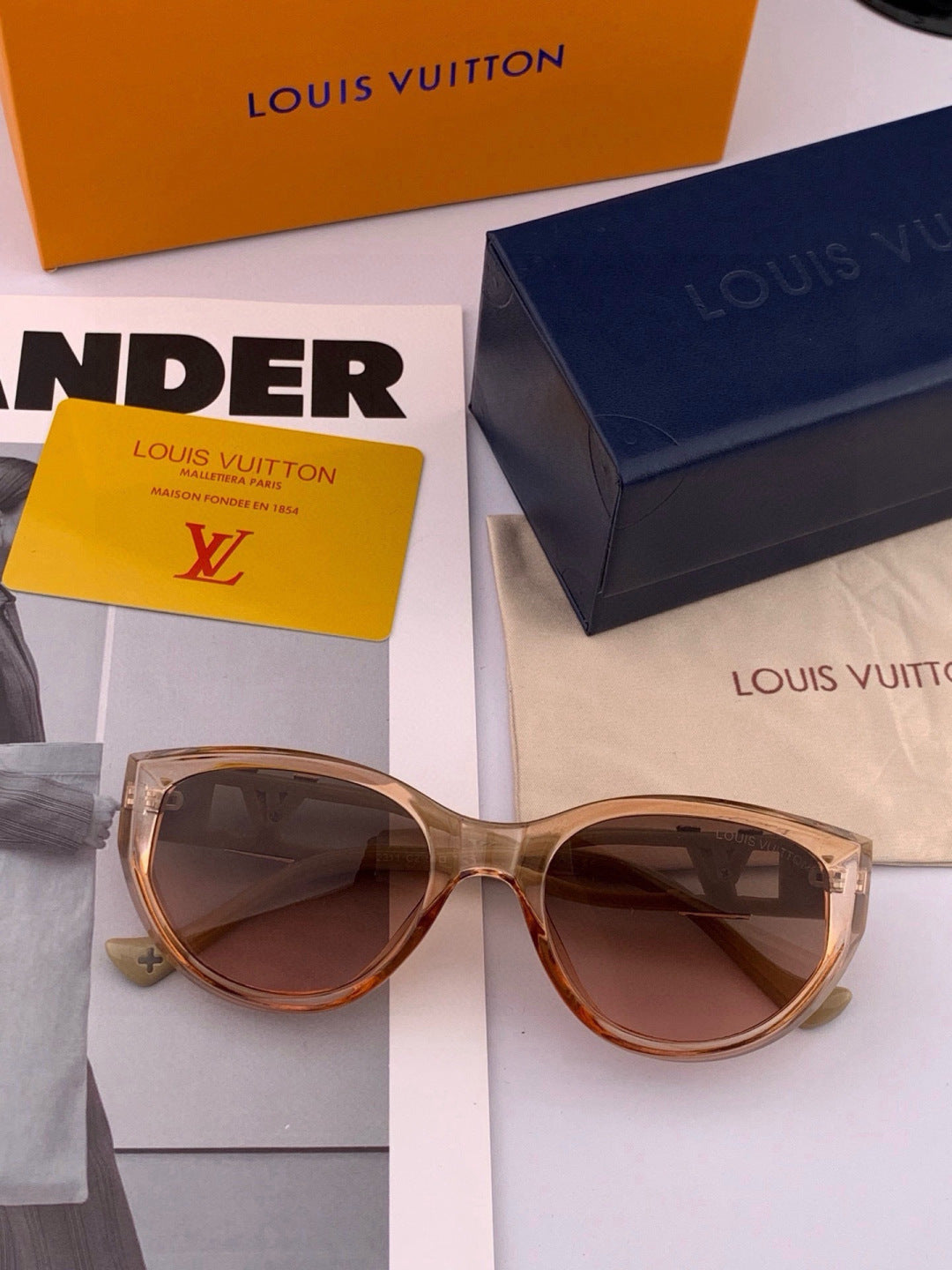 Louis Vuitton L1231 Square Black Lens Sunglasses for Men & Women
