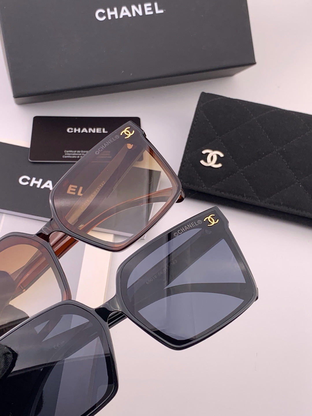 Chanel CH86901 Square Brown Lens Sunglasses for Men & Women - detail image 5