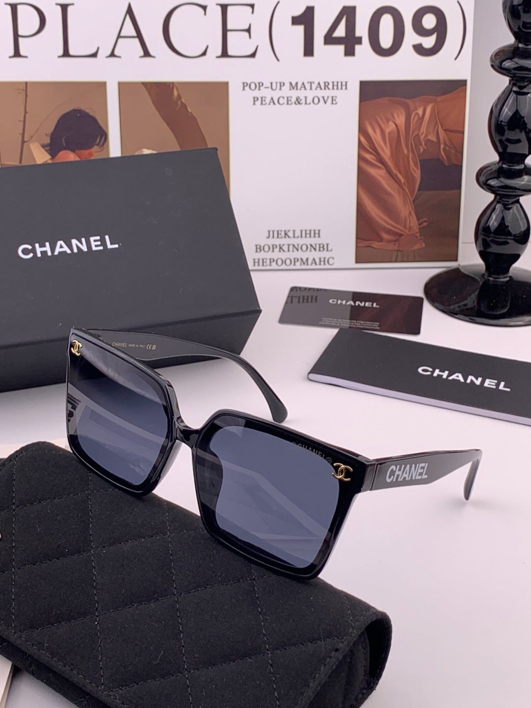 Chanel CH86901 Square Brown Lens Sunglasses for Men & Women - detail image 3