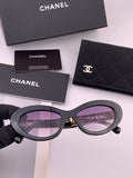 Chanel CH300 Polarized Square Gold Lens Sunglasses for Men & Women
