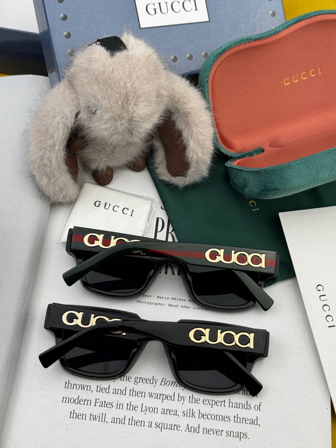 Gucci G1232 Square Black Lens Sunglasses for Men & Women - detail image 6