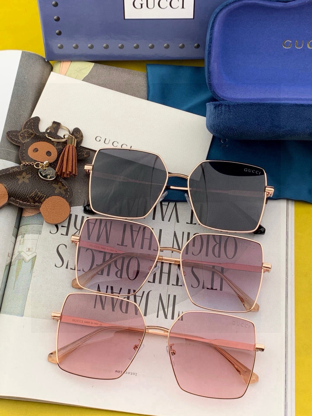 Gucci G6621 Polarized Oversized Black Lens Sunglasses for Men & Women - detail image 5