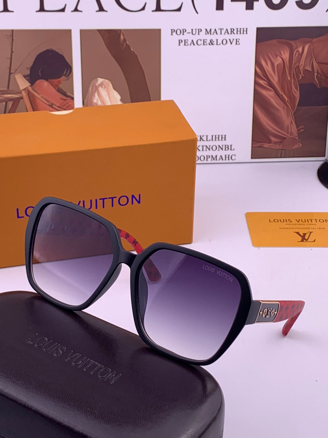 Louis Vuitton L3305 Square Gold Lens Sunglasses for Men & Women - 486124 - detail image 2