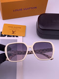 Louis Vuitton L3305 Square Gold Lens Sunglasses for Men & Women