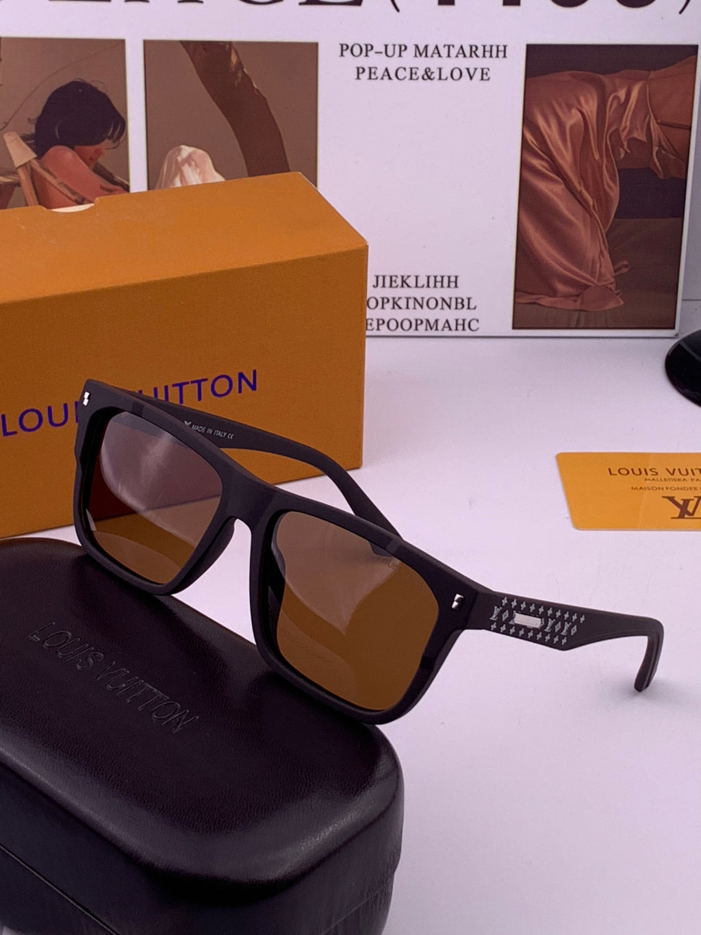 Louis Vuitton L8510 Square Brown Lens Sunglasses for Men & Women - 486128 - detail image 2