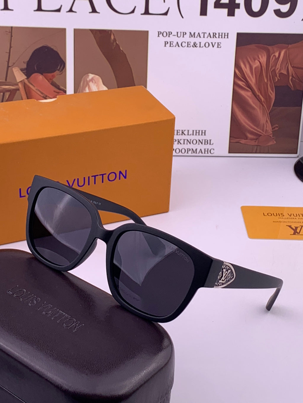 Louis Vuitton L7511 Square Brown Lens Sunglasses for Men & Women - detail image 2
