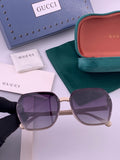 Gucci G313 Square Gold Lens Sunglasses for Men & Women