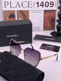 Chanel CH1791 Lightweight Rimless Gold Lens Sunglasses for Women