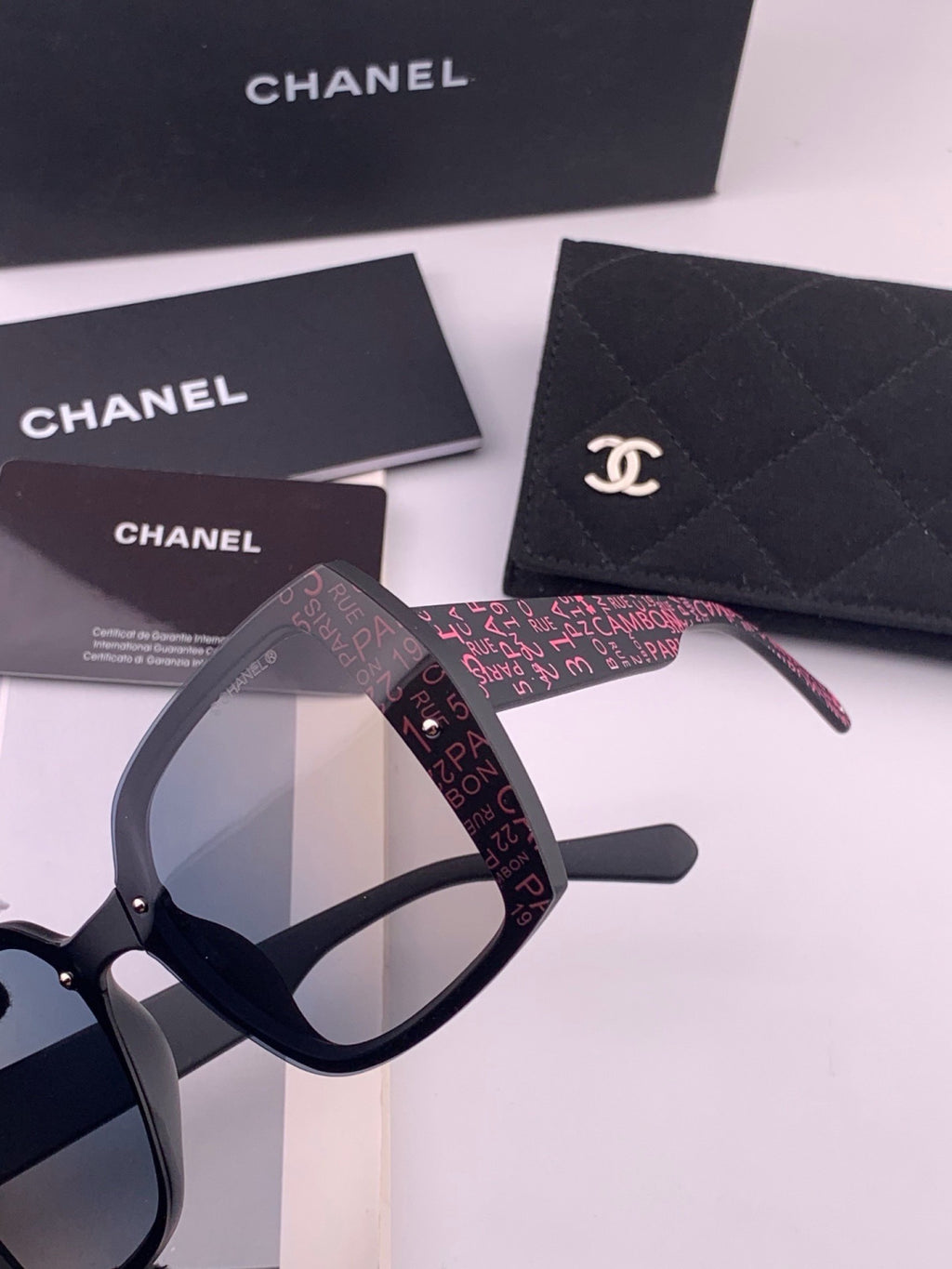 Chanel CH9813 Polarized Square Gold Lens Sunglasses for Women - detail image 3