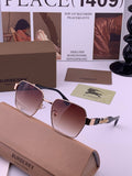 Burberry 101 Aviator Purple Lens Sunglasses for Men