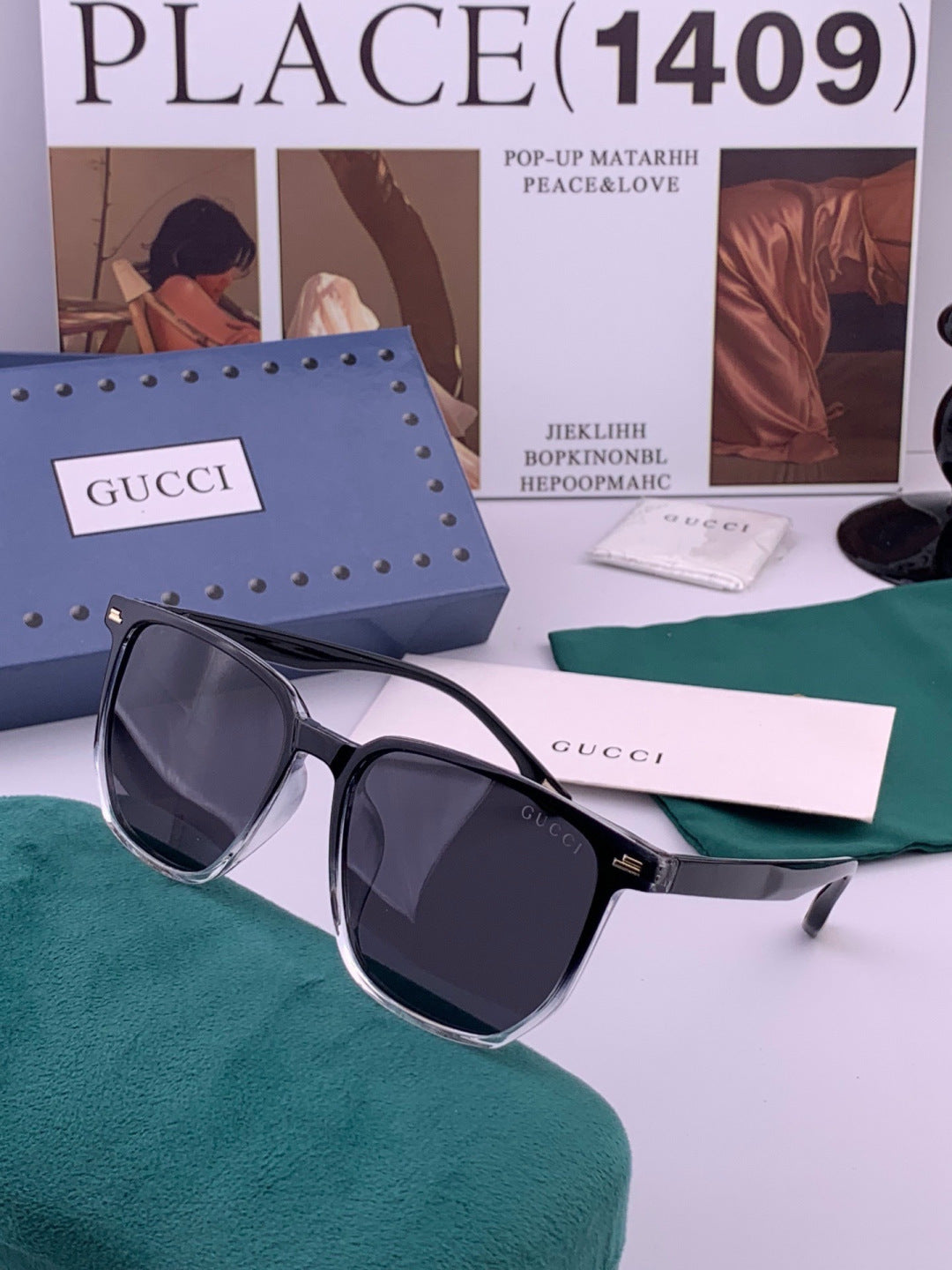 Gucci G82040 Polarized Fashion Black Lens Sunglasses for Women - detail image 3