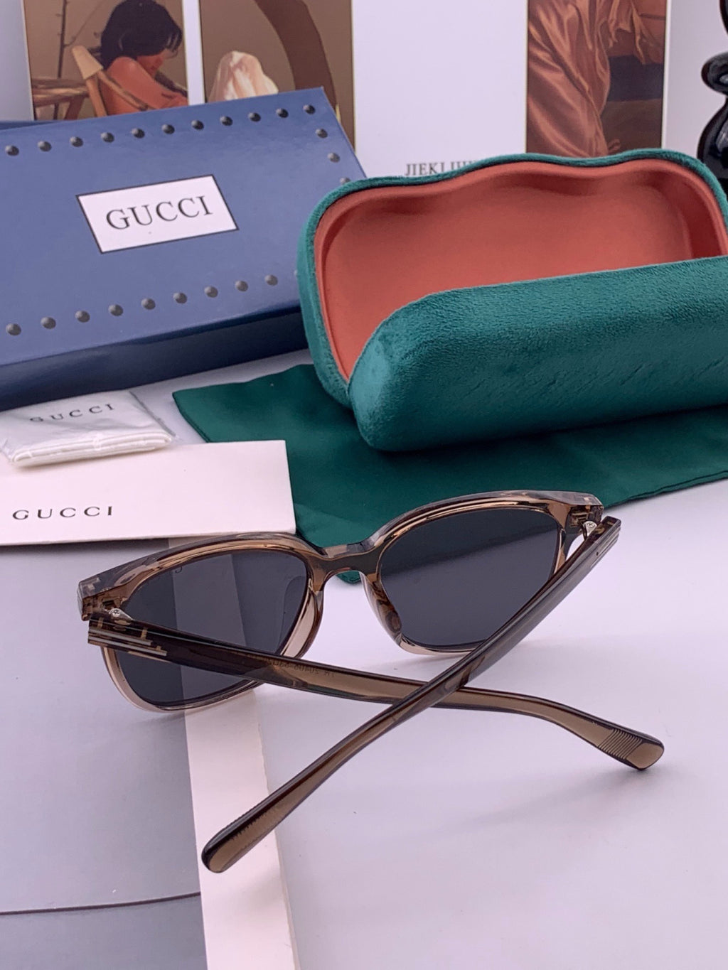 Gucci G72040 Polarized Fashion Gold Lens Sunglasses for Women - detail image 6