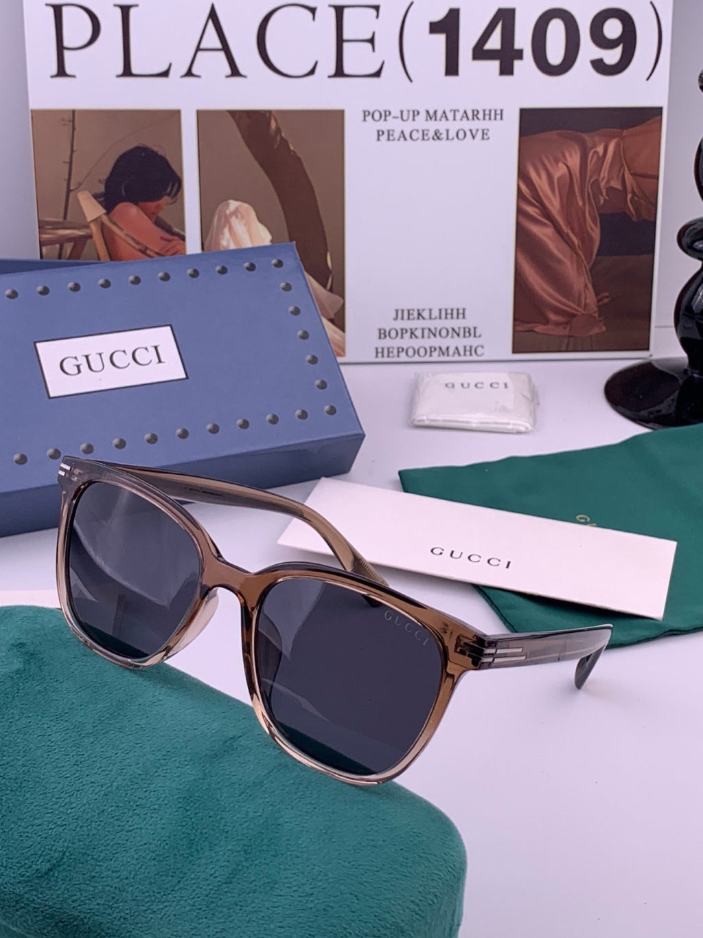 Gucci G72040 Polarized Fashion Gold Lens Sunglasses for Women - detail image 4