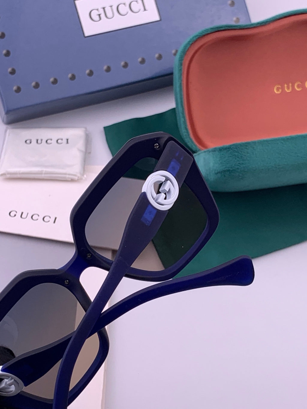 Gucci G7177 Polarized Square Black Lens Sunglasses for Women - detail image 5