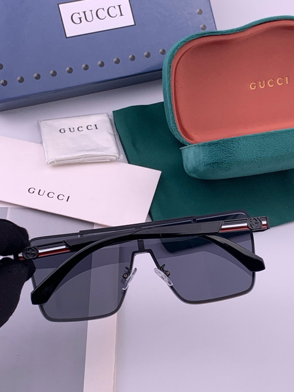 Gucci G51754 Aviator Black Lens Sunglasses for Men & Women - 486488 - detail image 7