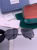 Gucci G41741 Aviator Black Lens Sunglasses for Men & Women - 486490