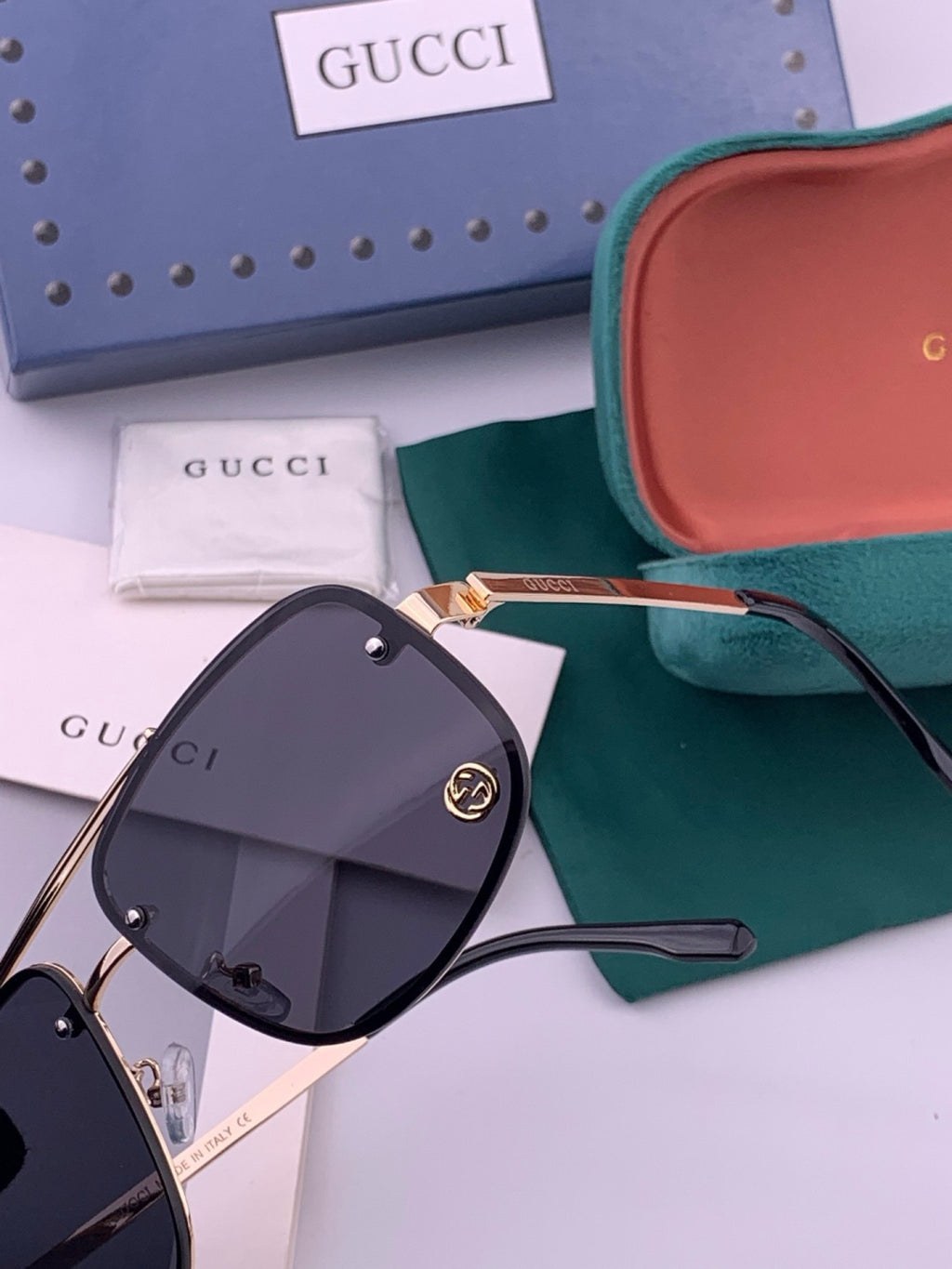 Gucci G41741 Aviator Black Lens Sunglasses for Men & Women - 486490 - detail image 3