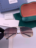 Gucci G41741 Aviator Black Lens Sunglasses for Men & Women - 486491