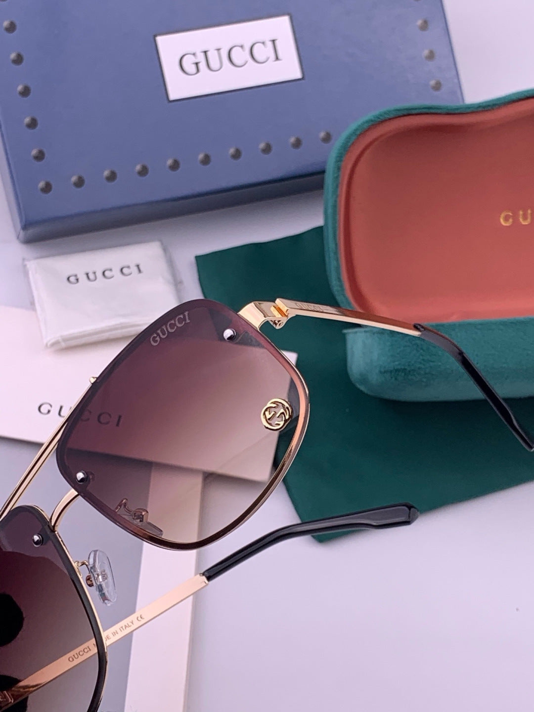 Gucci G41741 Aviator Black Lens Sunglasses for Men & Women - 486491 - detail image 3