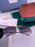 Gucci G41741 Aviator Black Lens Sunglasses for Men & Women