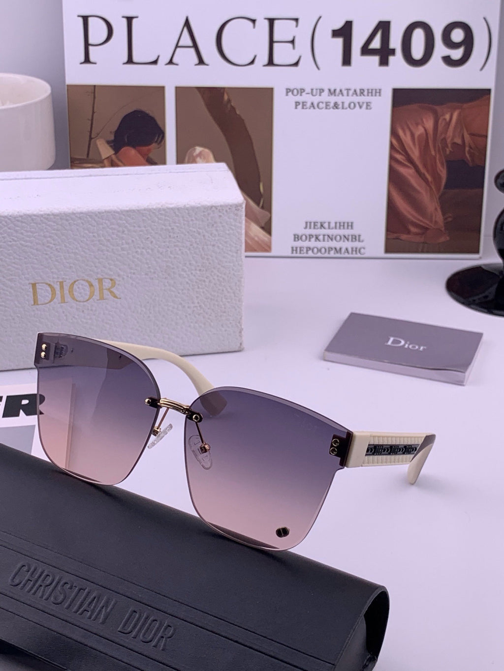 Chanel CH0973 Polarized Round Pink Lens Sunglasses for Women - detail image 5