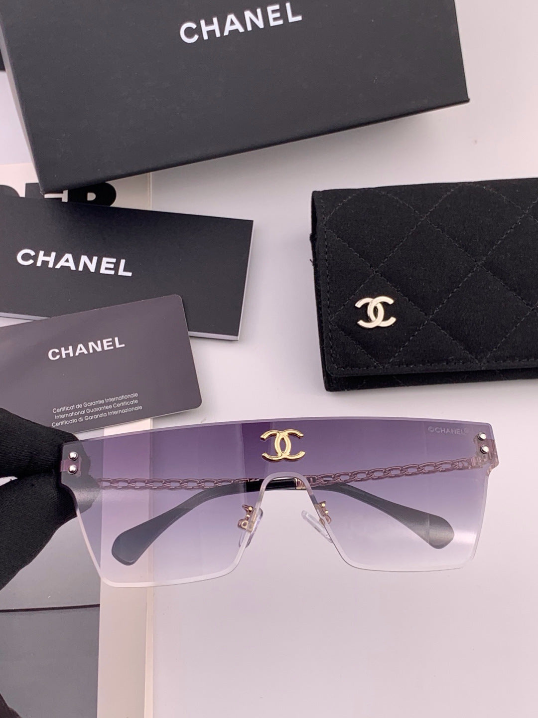 Chanel CH61739 Oversized Pink Lens Sunglasses for Women
