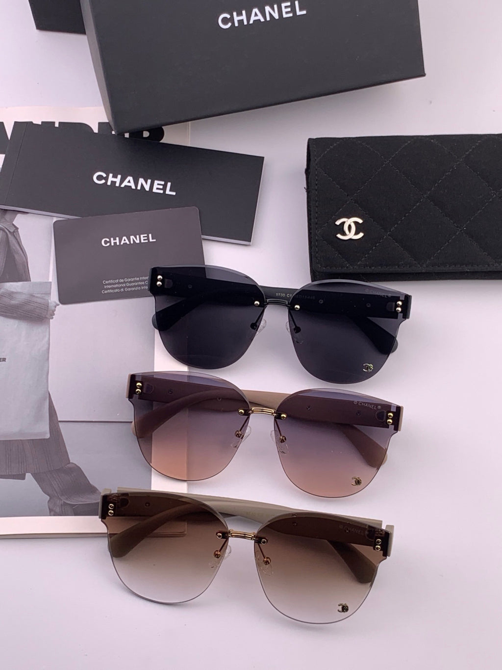 Chanel CH0973 Polarized Round Pink Lens Sunglasses for Women - 486502 - detail image 7