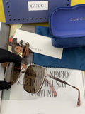 Gucci G3145 Metal Square Red Lens Sunglasses for Men & Women