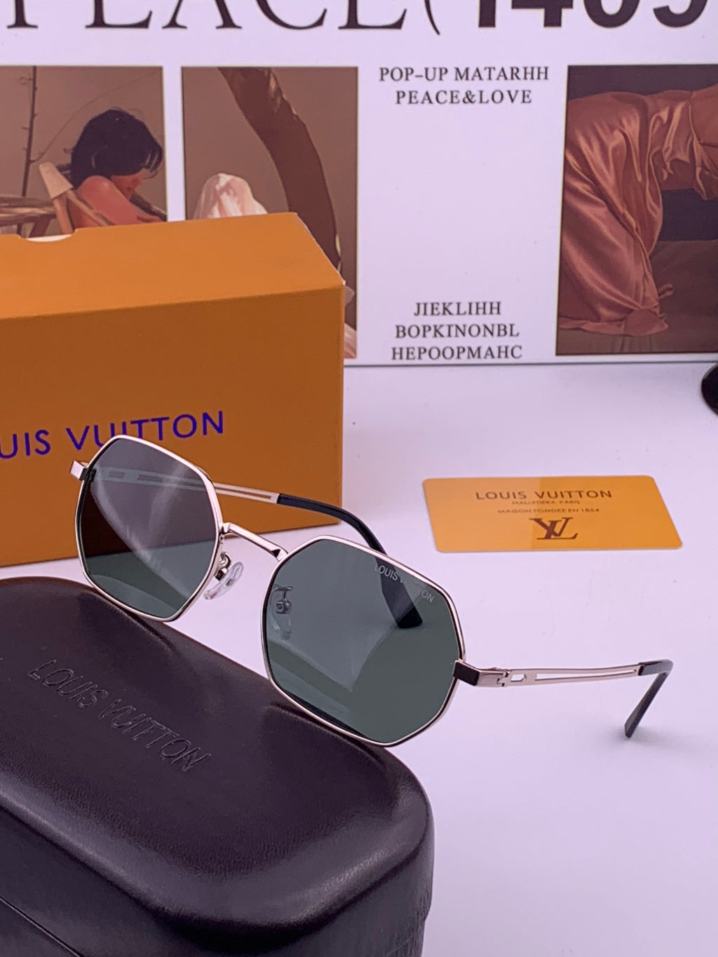 Louis Vuitton L6339 Polarized Aviator Gold Lens Sunglasses for Men & - 486106 - detail image 2