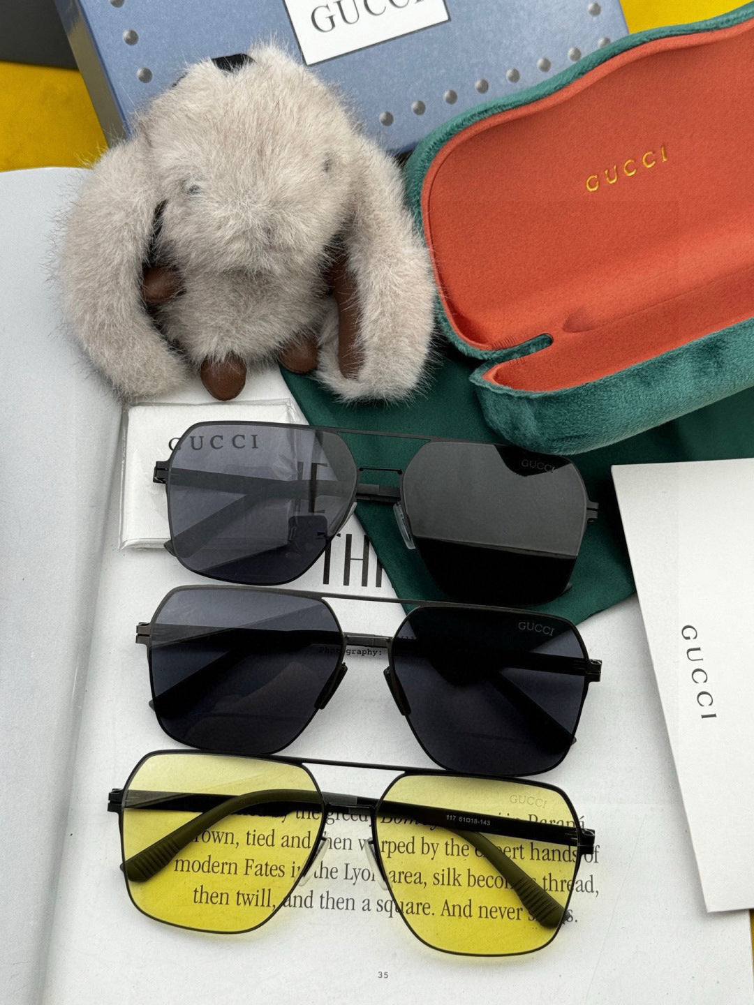 Gucci G711 Polarized Fashion Gold Lens Sunglasses for Men & Women - 486458 - detail image 7