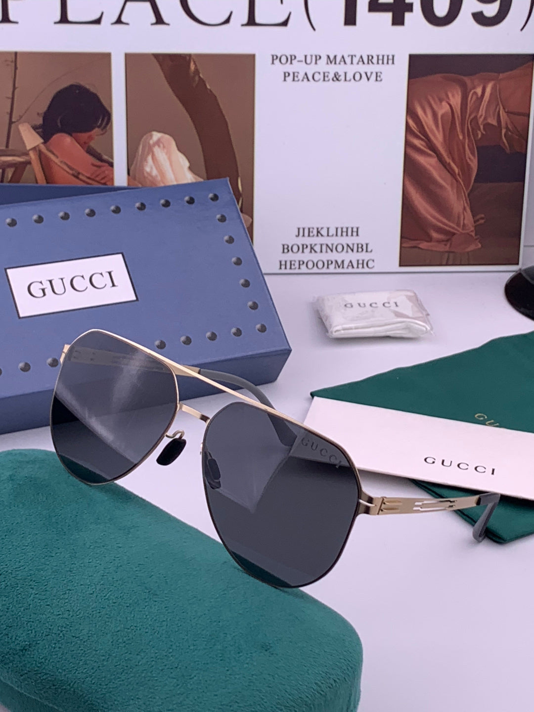 Gucci G5882 Fashion Gold Lens Sunglasses for Men & Women - detail image 2