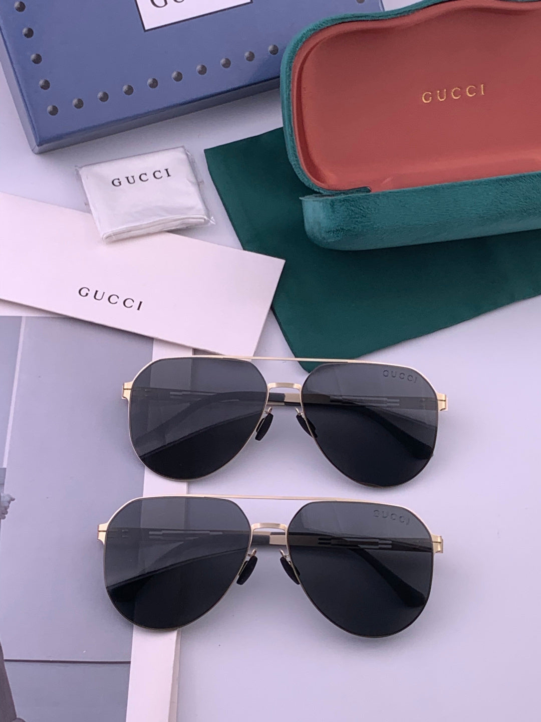 Gucci G5882 Fashion Gold Lens Sunglasses for Men & Women - detail image 7