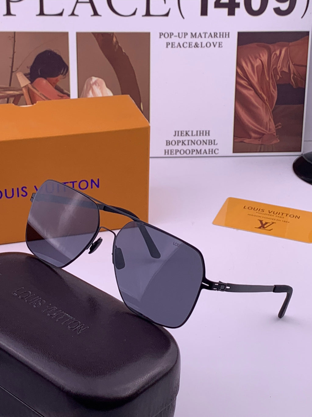 Louis Vuitton L3733 Fashion Gold Lens Sunglasses for Men & Women - detail image 2