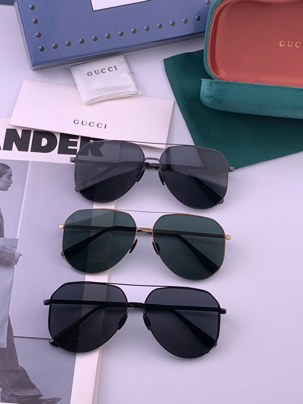 Gucci G7380 Fashion Brown Lens Sunglasses for Men & Women - detail image 7
