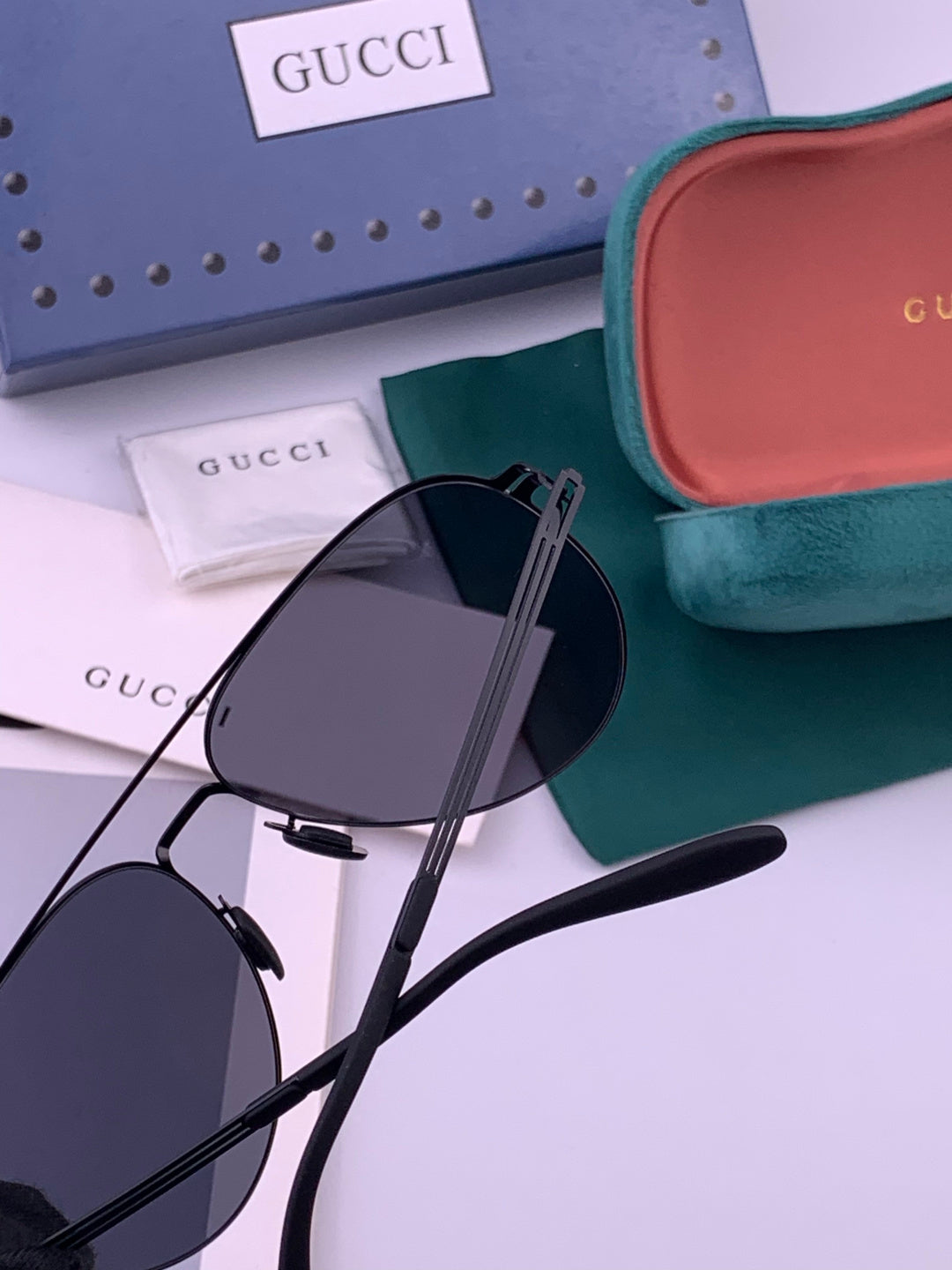 Gucci G0515 Polarized Aviator Gold Lens Sunglasses for Men - 486465 - detail image 4