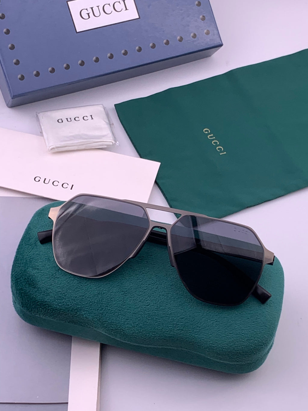 Gucci G3807 Polarized Aviator Gold Lens Sunglasses for Men - 486469 - detail image 7