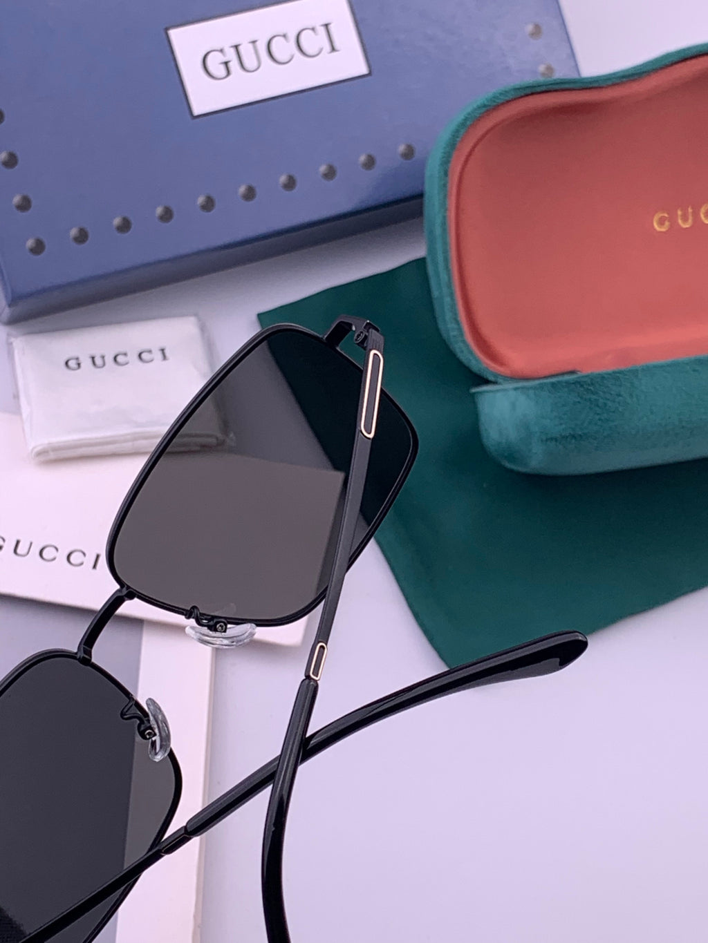 Gucci G4802 Polarized Aviator Gold Lens Sunglasses for Men - detail image 6