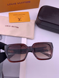 Louis Vuitton L95801 Square Gold Lens Sunglasses for Women
